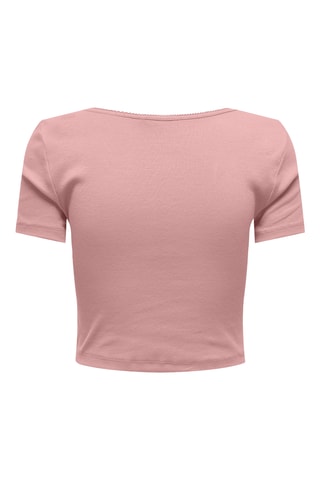 Camiseta cropped de algodón orgánico - Rosa