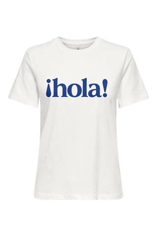 Camiseta regular fit de algodón orgánico - Blanco