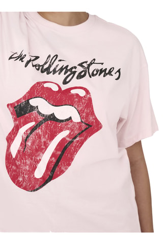 Camiseta regular fit de algodón orgánico The Rolling Stones - Malva