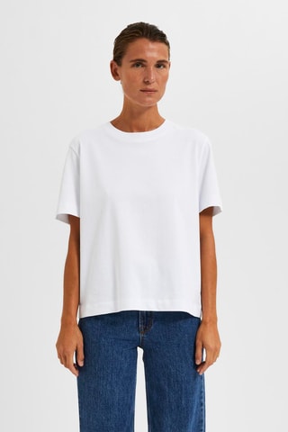 Camiseta de algodón orgánico - Blanco - Selected