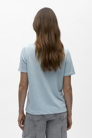 Camiseta de lino - Azul claro - Selected