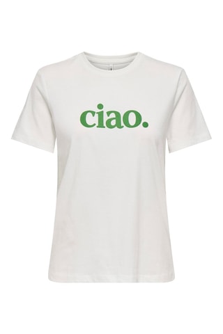 Camiseta regular fit de algodón orgánico - Blanco