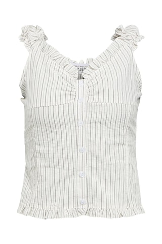 Blusa sin mangas - Blanco - Selected