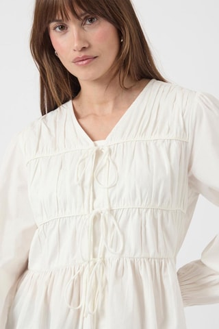 Blusa de algodón orgánico - Blanco - Selected