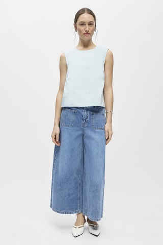 Blusa sin mangas - Azul claro - Selected