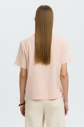 Blusa de algodón orgánico - Rosa pastel - Selected