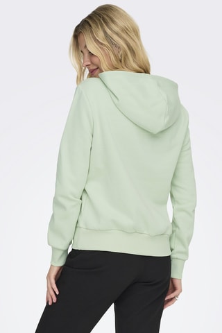 Sudadera de algodón orgánico con capucha - Verde agua