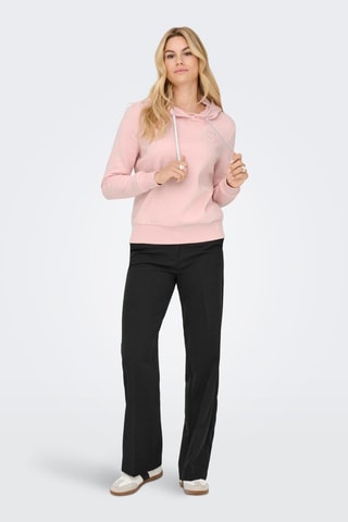Sudadera de algodón orgánico con capucha - Rosa claro