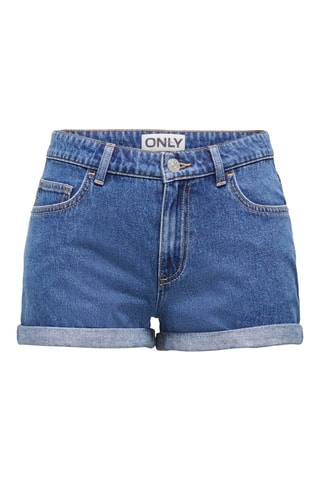 Short mom vaquero - Azul
