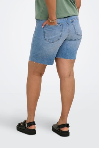Short vaquero regular fit de tiro alto - Azul