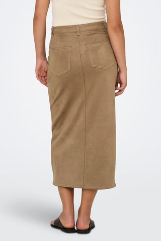 Falda midi - Beige
