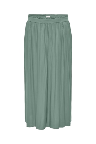 Falda larga de talle alto - Verde claro