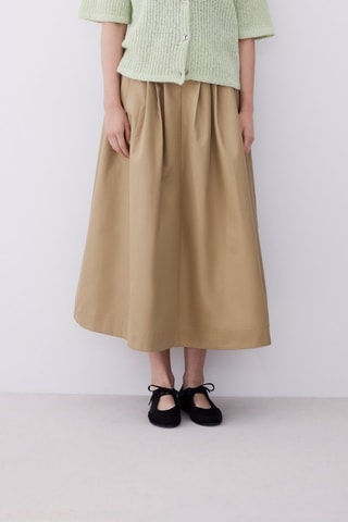 Falda midi - Beige claro - Vila