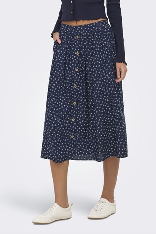 Falda midi - Azul marino