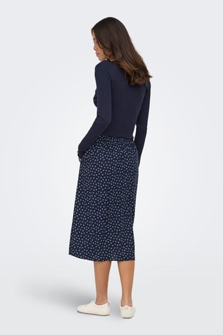 Falda midi - Azul marino