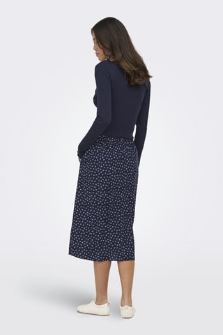 Falda midi - Azul marino