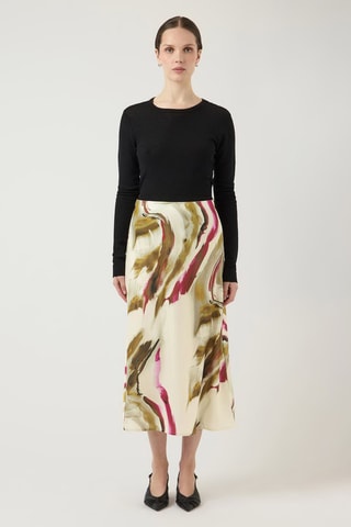 Falda midi - Crudo - Selected