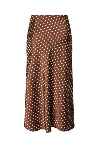 Falda midi - Marrón - Selected