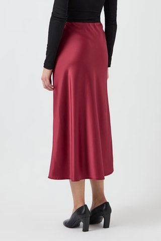 Falda midi - Burdeos - Selected