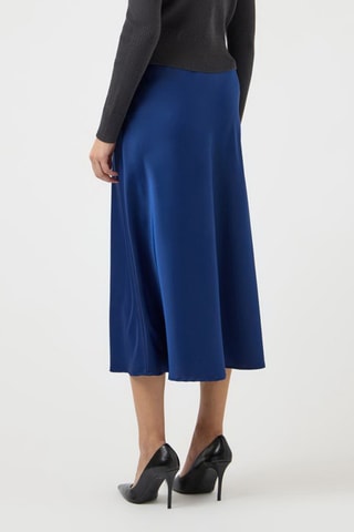 Falda midi - Azul - Selected