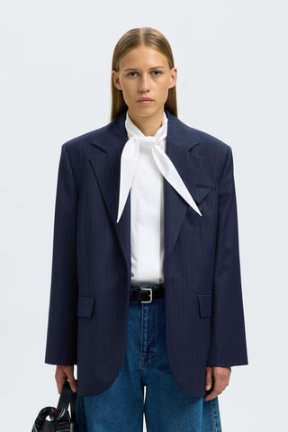 Blazer de lana - Azul marino - Selected