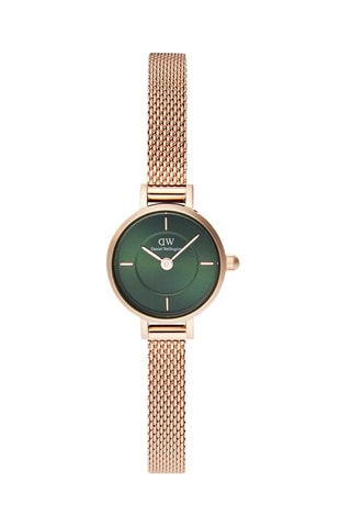 Stalen Quartz Horloge Roségoudkleurig en Groen