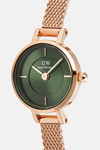 Stalen Quartz Horloge Roségoudkleurig en Groen