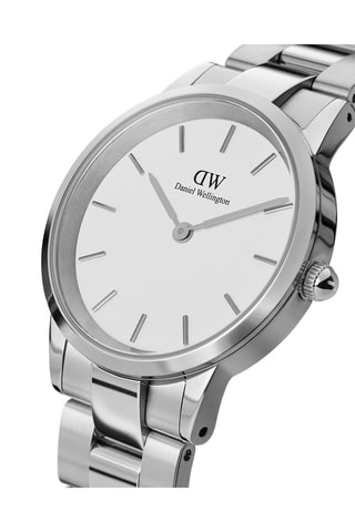 Stalen Horloge Iconic Link - 28 mm - Zilverkleurig en Wit