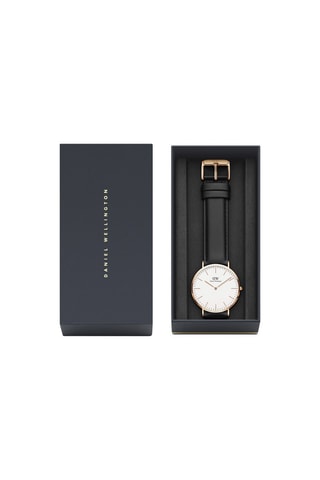 Leren en Doublé Roségoud Quartz Horloge Sheffield - 40 mm