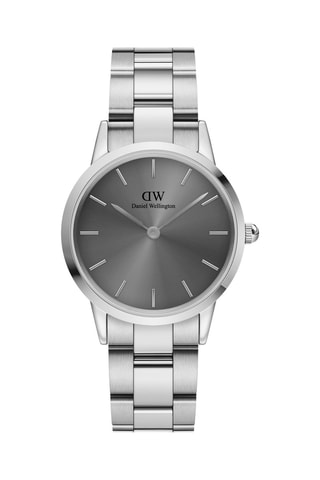 Stalen Quartz Horloge Iconinc Link - 28 cm - Zilverkleurig en Grijs