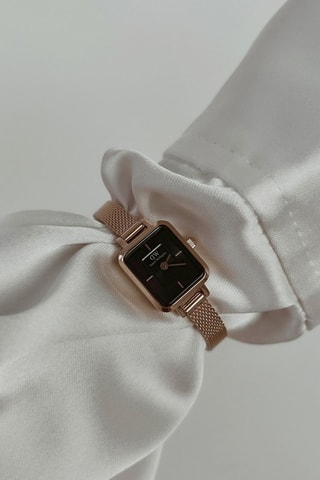 Stalen Quartz Horloge - Roségoudkleurig en Zwart