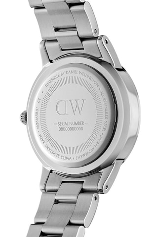 Stalen Quartz Horloge Iconinc Link  Emerald - 40 cm - Zilverkleurig en Groen