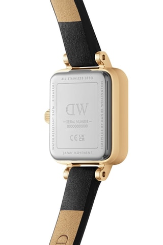 Leren Quartz Horloge - Zwart en Goudkleurig
