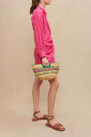 Robe en lin - Fuchsia