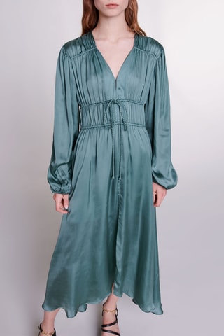 Robe midi - Bleu pétrole