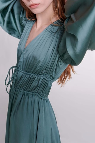 Robe midi - Bleu pétrole
