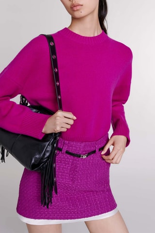 Minijupe en tweed - Fuchsia