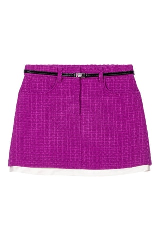 Minijupe en tweed - Fuchsia