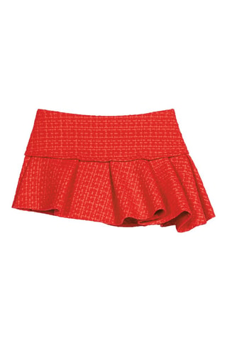 Minijupe en tweed - Rouge