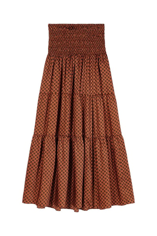 Jupe taille haute - Camel