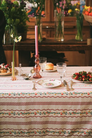 Nappe Jeanne - Blanc et rouge
