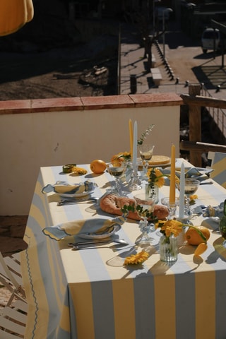 Nappe Joséphine - Jaune et bleu