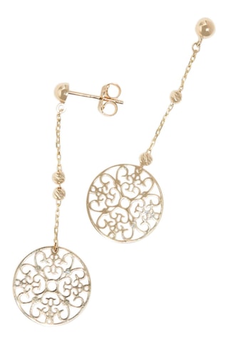 Brincos Rosace Pendante Ouro amarelo