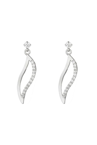 Brincos Vague de Tendresse- Ouro branco
