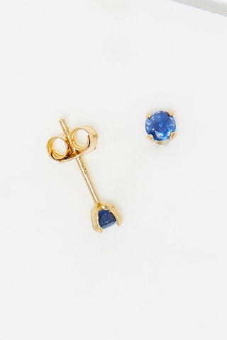Brincos Little blue Ouro amarelo e safiras