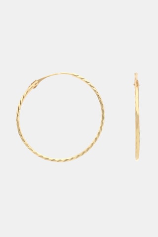 Argolas Torcidas - Ouro amarelo - 1,8 cm
