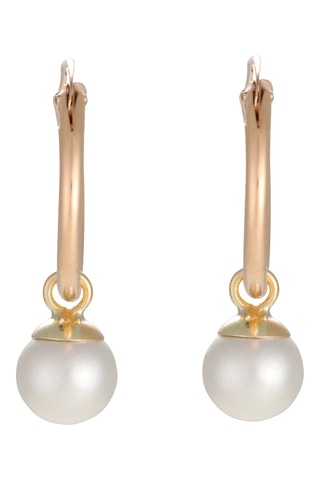 Argolas Isla Perla - 
Ouro amarelo e pérolas de cultura
