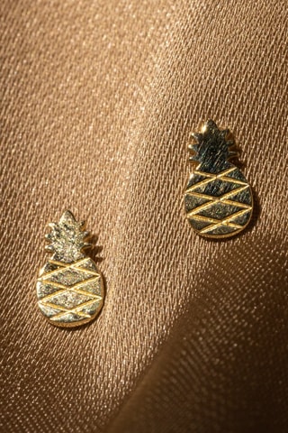 Brincos Ananas Ouro amarelo