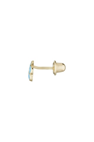 Pregos Marguerite Azul - Ouro amarelo
