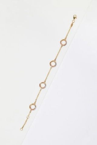 Pulseira Croisade Ouro branco e amarelo